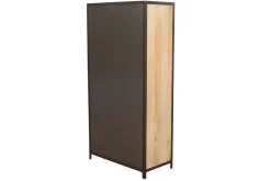 Miliboo Armoire-Armoire industrielle en bois massif manguier et métal noir L90 cm INDUSTRIA