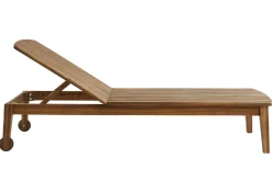Miliboo Chaise Longue-Bain de soleil en bois massif CANOPEE