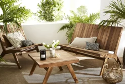 Miliboo Salon De Jardin-Banc de jardin en bois massif 2 places L116 cm TIDAK