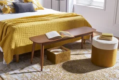 Miliboo Chaise En Bois|Banc-Banc vintage bois foncé noyer L130 cm NORDECO