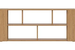 Miliboo Bibliothèque Et Étagère|Bibliothèque Et Étagère-Bibliothèque basse ouverte design finition bois clair chêne L168 cm MUSSO