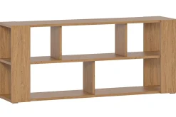 Miliboo Bibliothèque Et Étagère|Bibliothèque Et Étagère-Bibliothèque basse ouverte design finition bois clair chêne L168 cm MUSSO