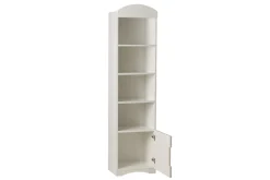 Miliboo Bibliothèque Et Étagère|Bibliothèque Et Étagère-Bibliothèque blanche 1 porte 3 étagères L46 cm ANTONIN
