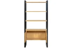 Miliboo Bibliothèque Et Étagère|Bibliothèque Et Étagère-Bibliothèque bois clair chêne et métal noir H195 cm OPAL