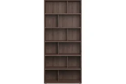 Miliboo Bibliothèque Et Étagère|Bibliothèque Et Étagère-Bibliothèque design finition bois foncé noyer L92 cm EPURE