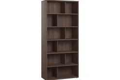 Miliboo Bibliothèque Et Étagère|Bibliothèque Et Étagère-Bibliothèque design finition bois foncé noyer L92 cm EPURE