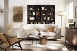 Miliboo Bibliothèque Et Étagère|Bibliothèque Et Étagère-Bibliothèque design finition bois foncé noyer L92 cm EPURE