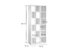 Miliboo Bibliothèque Et Étagère|Bibliothèque Et Étagère-Bibliothèque design finition bois foncé noyer L92 cm EPURE