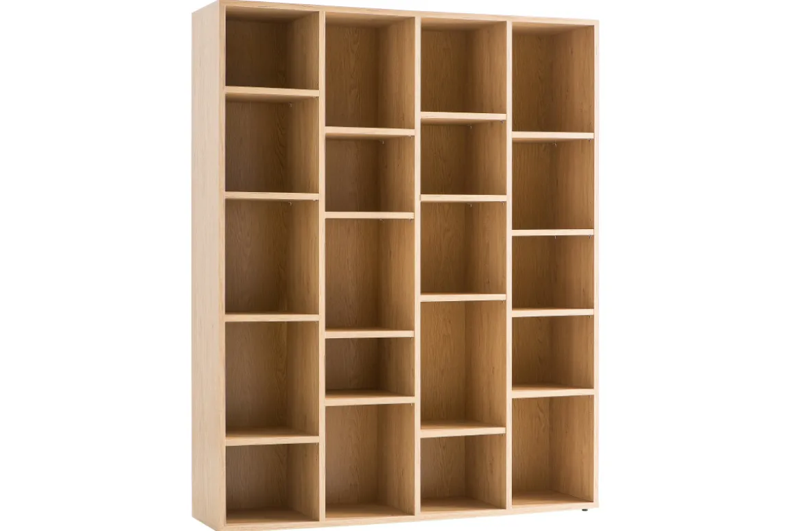 Miliboo Bibliothèque Et Étagère|Bibliothèque Et Étagère-Bibliothèque design finition bois clair chêne L149 cm RYTHM