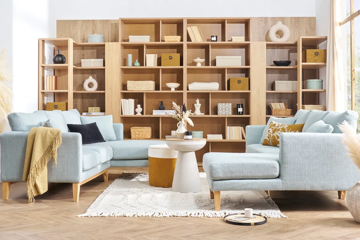 Miliboo Bibliothèque Et Étagère|Bibliothèque Et Étagère-Bibliothèque design finition bois clair chêne L92 cm EPURE