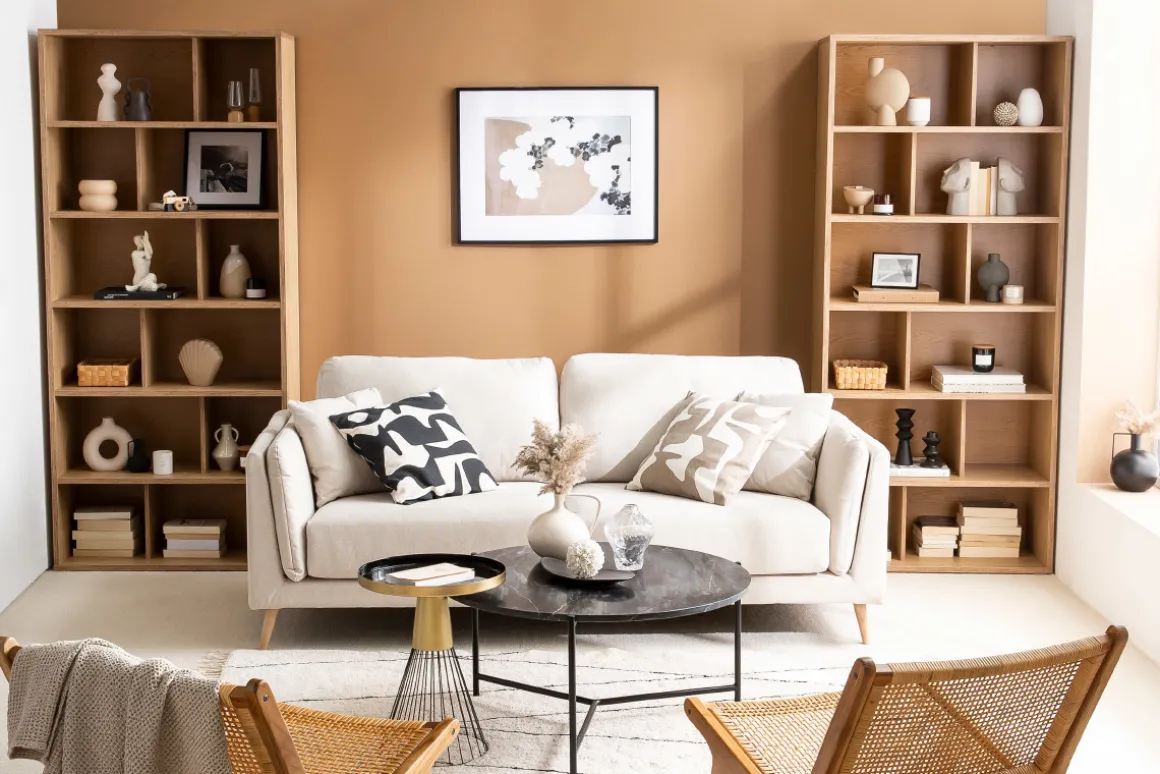 Miliboo Bibliothèque Et Étagère|Bibliothèque Et Étagère-Bibliothèque design finition bois clair chêne L92 cm EPURE