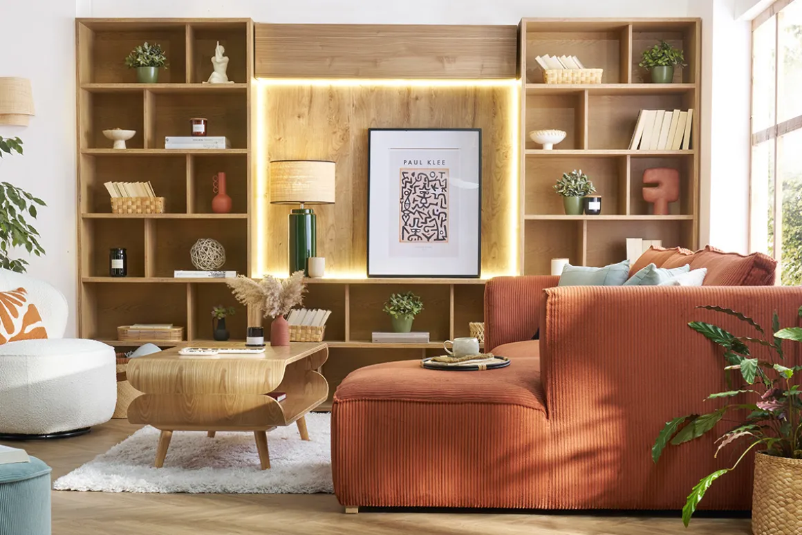 Miliboo Bibliothèque Et Étagère|Bibliothèque Et Étagère-Bibliothèque design finition bois clair chêne L92 cm EPURE