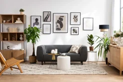 Miliboo Bibliothèque Et Étagère|Bibliothèque Et Étagère-Bibliothèque en bois clair chêne et métal noir L98 cm SILKA