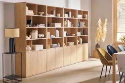 Miliboo Bibliothèque Et Étagère|Bibliothèque Et Étagère-Bibliothèque finition bois clair chêne L92 cm NAGANO