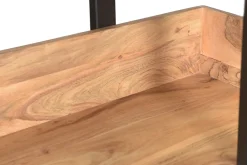 Miliboo Bibliothèque Et Étagère|Bibliothèque Et Étagère-Bibliothèque industrielle en bois massif et métal noir L90 cm TAO