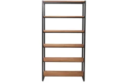 Miliboo Bibliothèque Et Étagère|Bibliothèque Et Étagère-Bibliothèque industrielle ouverte en bois clair et métal noir L100 cm ARISTOTE