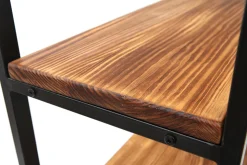 Miliboo Bibliothèque Et Étagère|Bibliothèque Et Étagère-Bibliothèque industrielle ouverte en bois clair et métal noir L100 cm ARISTOTE