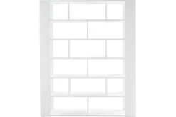Miliboo Bibliothèque Et Étagère|Bibliothèque Et Étagère-Bibliothèque multi casiers design finition bois blanc chêne L168 cm MUSSO