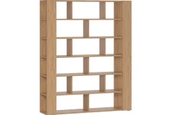 Miliboo Bibliothèque Et Étagère|Bibliothèque Et Étagère-Bibliothèque multi casiers design finition bois clair chêne L168 cm MUSSO