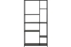 Miliboo Bibliothèque Et Étagère|Bibliothèque Et Étagère-Bibliothèque ouverte design en métal noir L80 cm PODIUM