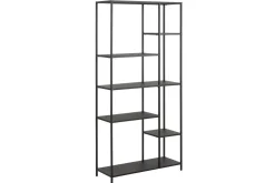 Miliboo Bibliothèque Et Étagère|Bibliothèque Et Étagère-Bibliothèque ouverte design en métal noir L80 cm PODIUM