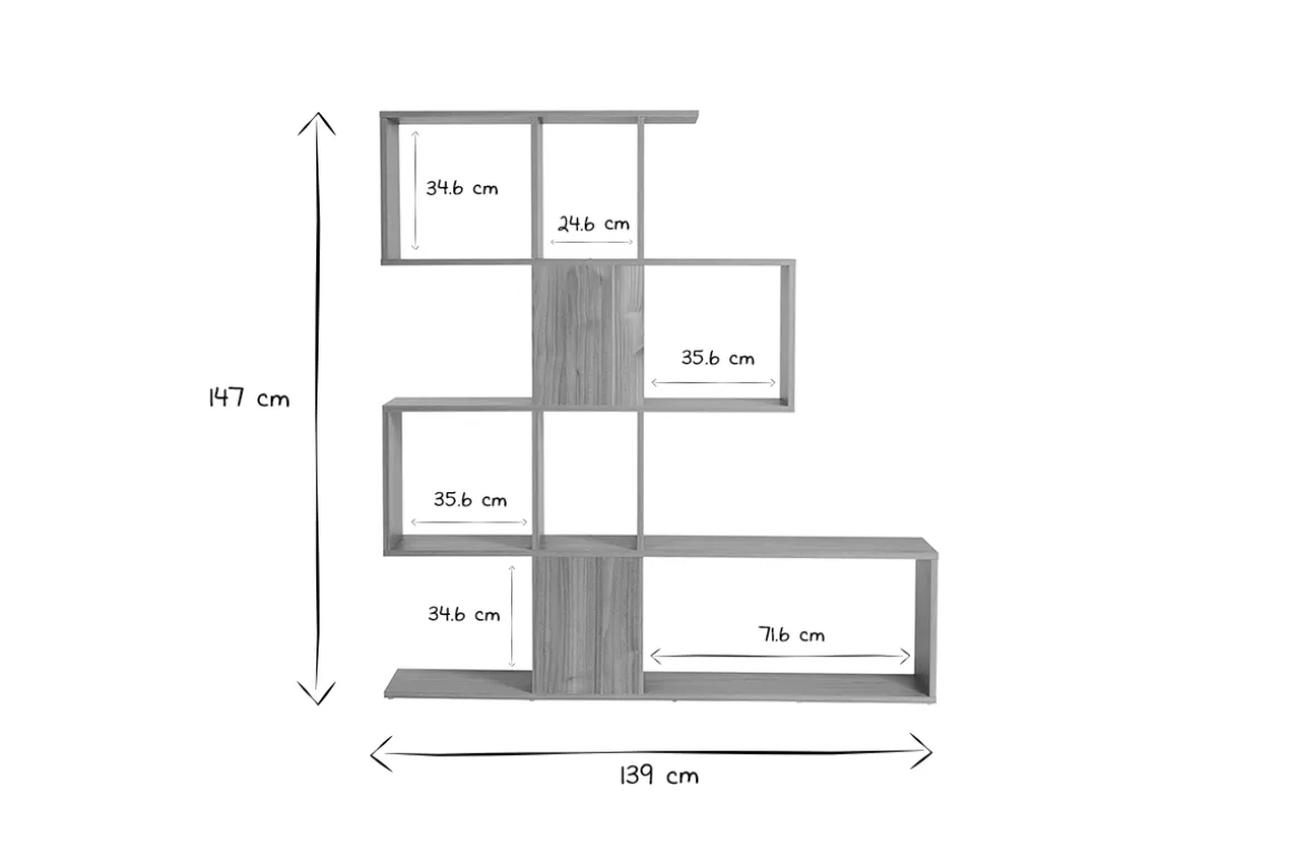 Miliboo Bibliothèque Et Étagère|Bibliothèque Et Étagère-Bibliothèque ouverte séparateur design blanc laqué brillant L139 cm COMO
