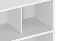 Miliboo Bibliothèque Et Étagère|Bibliothèque Et Étagère-Bibliothèque scandinave blanc mat L140 cm EPURE