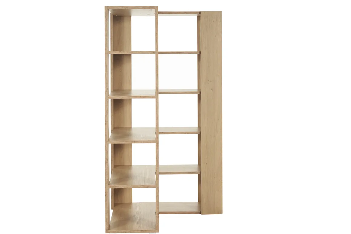 Miliboo Bibliothèque Et Étagère|Bibliothèque Et Étagère-Bibliothèque étagère d'angle finition bois clair chêne L95 cm MUSSO