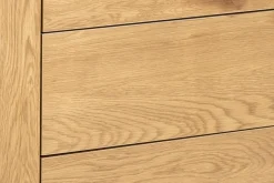 Miliboo Buffet-Buffet bas industriel finition bois clair et métal noir 1 porte 3 tiroirs L120 cm TRESCA