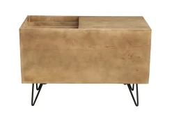 Miliboo Buffet-Buffet de rangement vinyles en bois manguier massif et métal L90 cm BOOGIE
