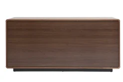 Miliboo Buffet-Buffet design en bois foncé noyer 3 portes 3 tiroirs L160 cm JAKO