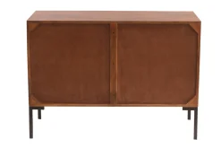 Miliboo Buffet-Buffet en bois foncé manguier massif et métal noir 2 portes L100 cm ONDA