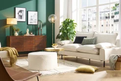 Miliboo Buffet-Buffet en bois foncé manguier massif et métal noir 3 portes L140 cm ONDA