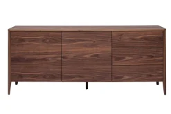 Miliboo Buffet-Buffet en bois foncé noyer 2 portes 3 tiroirs 180 cm BENJA