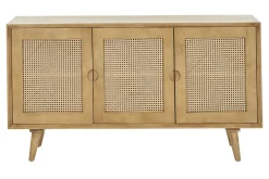 Miliboo Buffet-Buffet en bois manguier et cannage rotin 3 portes L145 cm LAKA