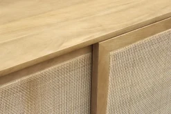 Miliboo Buffet-Buffet en bois manguier massif et cannage rotin 3 portes coulissantes L180 cm ACANGE