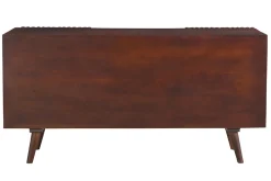 Miliboo Buffet-Buffet en manguier massif teinté bois foncé 2 portes coulissantes L140 cm ALBA