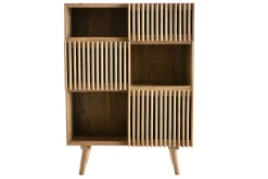 Miliboo Buffet-Buffet haut en bois manguier massif 3 portes coulissantes L85 cm ALBA