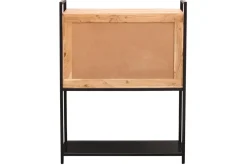 Miliboo Buffet-Buffet haut en bois massif et métal noir 2 portes L85 cm ARTHUS