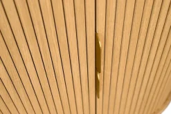 Miliboo Buffet|Meuble D'entrée-Buffet haut vintage avec portes coulissantes bois clair chêne L70 cm EPIC