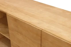 Miliboo Buffet-Buffet industriel en bois manguier massif et métal noir 2 portes L145 cm YPSTER