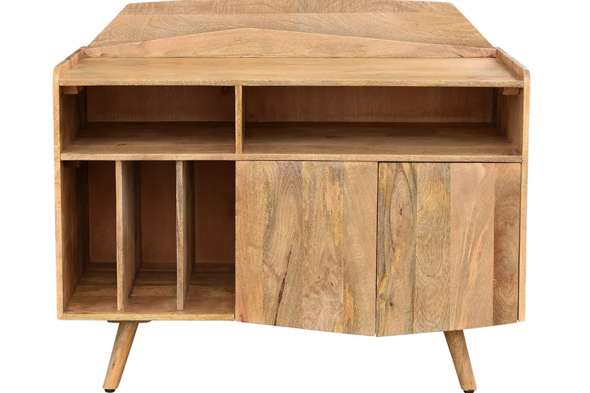 Miliboo Buffet-Buffet meuble de rangement vinyles en bois manguier massif L105 cm MATAHARI