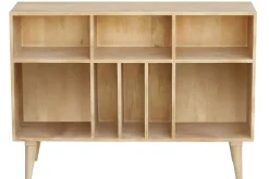 Miliboo Buffet-Buffet ouvert meuble de rangement bouteilles ou vinyles en bois manguier massif L120 cm ISIDRO