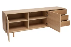 Miliboo Buffet-Buffet scandinave en bois clair 2 portes 3 tiroirs L195cm SID