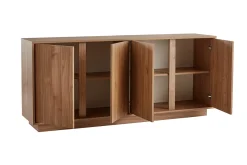 Miliboo Buffet-Buffet scandinave finition bois chêne 4 portes L180 cm COMO