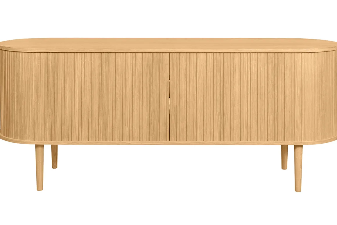 Miliboo Buffet-Buffet vintage en bois clair chêne 2 portes coulissantes L160 cm EPIC