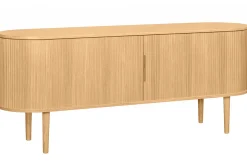 Miliboo Buffet-Buffet vintage en bois clair chêne 2 portes coulissantes L160 cm EPIC