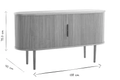 Miliboo Buffet-Buffet vintage en bois clair chêne 2 portes coulissantes L138 cm EPIC