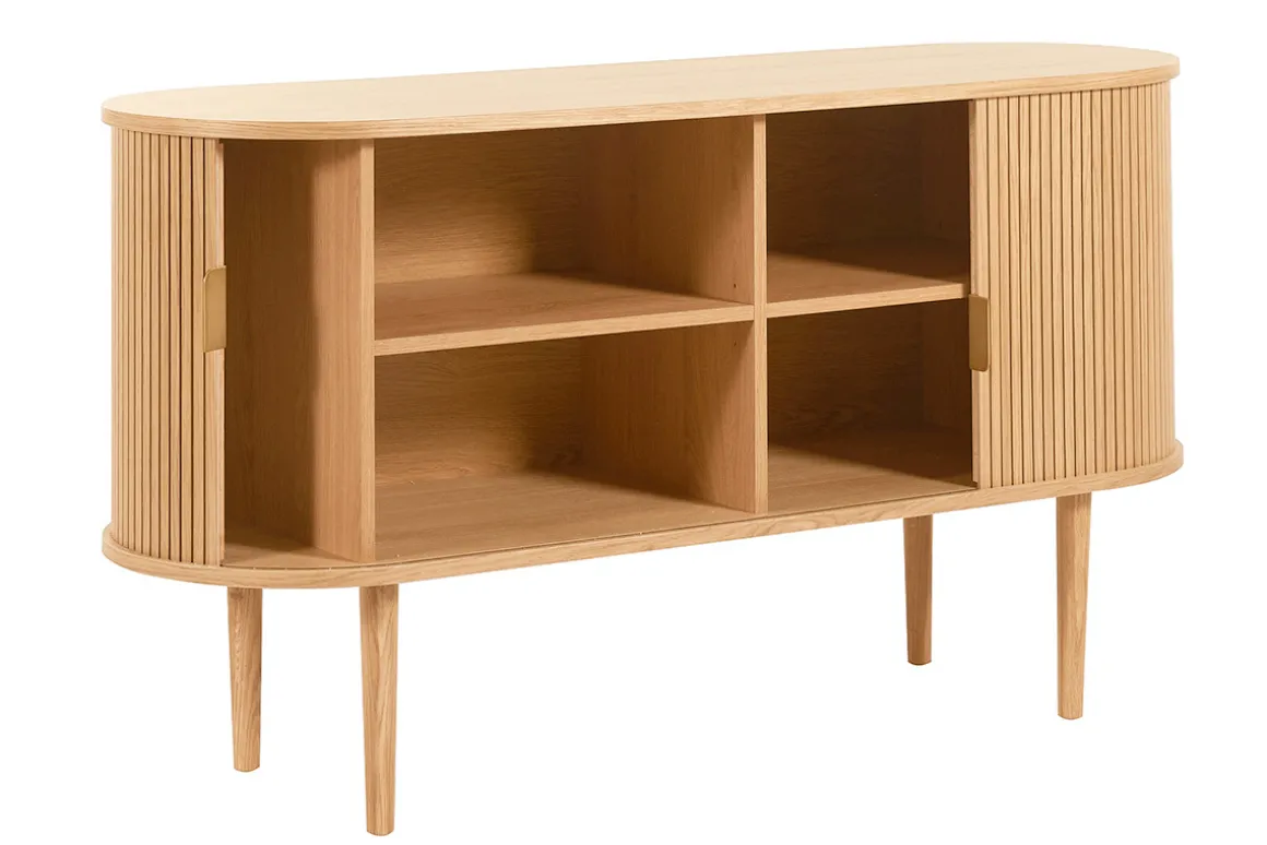 Miliboo Buffet-Buffet vintage en bois clair chêne 2 portes coulissantes L138 cm EPIC