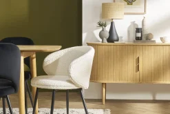 Miliboo Buffet-Buffet vintage en bois clair chêne 2 portes coulissantes L138 cm EPIC